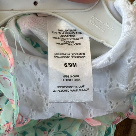 Little Lass Baby Girls Spring Floral Ruffle Dress and Legging Set -6/9M - Picture 7 of 8